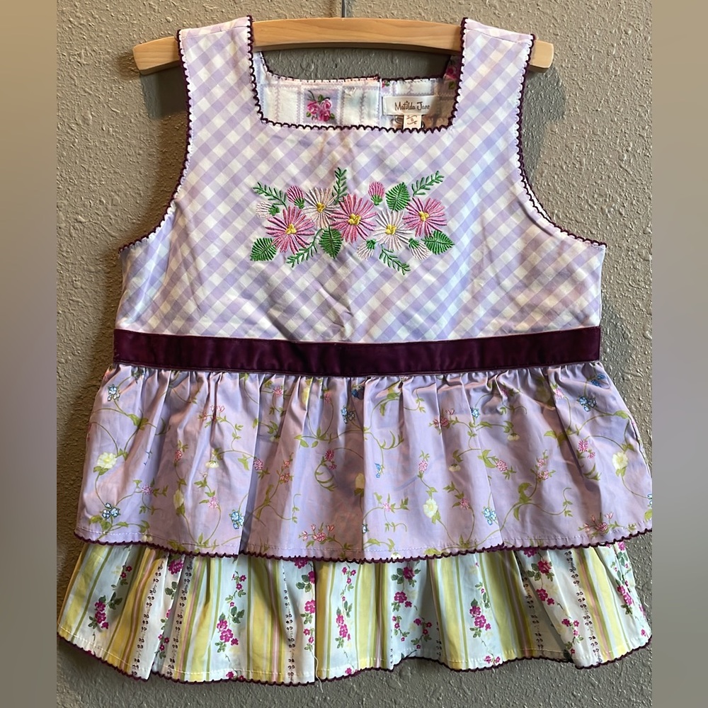 NWT Matilda Jane - Prudence Gingham Tunic Top - Size 8